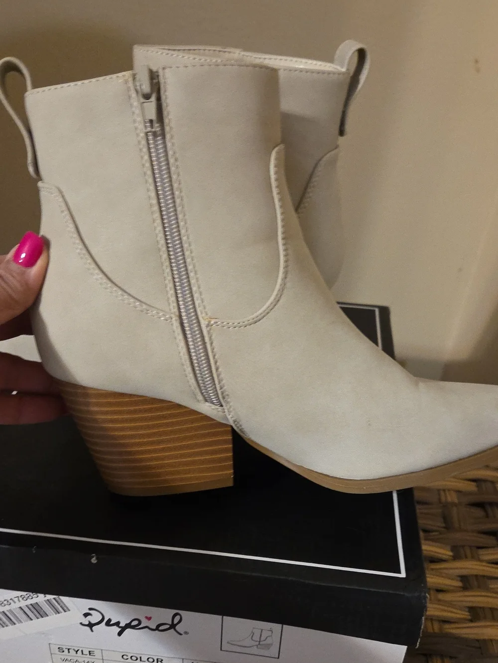 Qupid Stone Color Boots - Picture 3 of 6